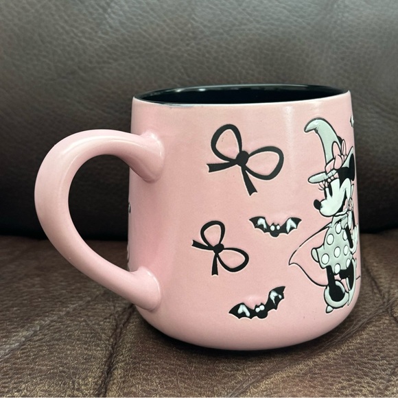 Disney Minnie Mouse Witch with Bats and Ribbons Pink Halloween Mug - Picture 6 of 12